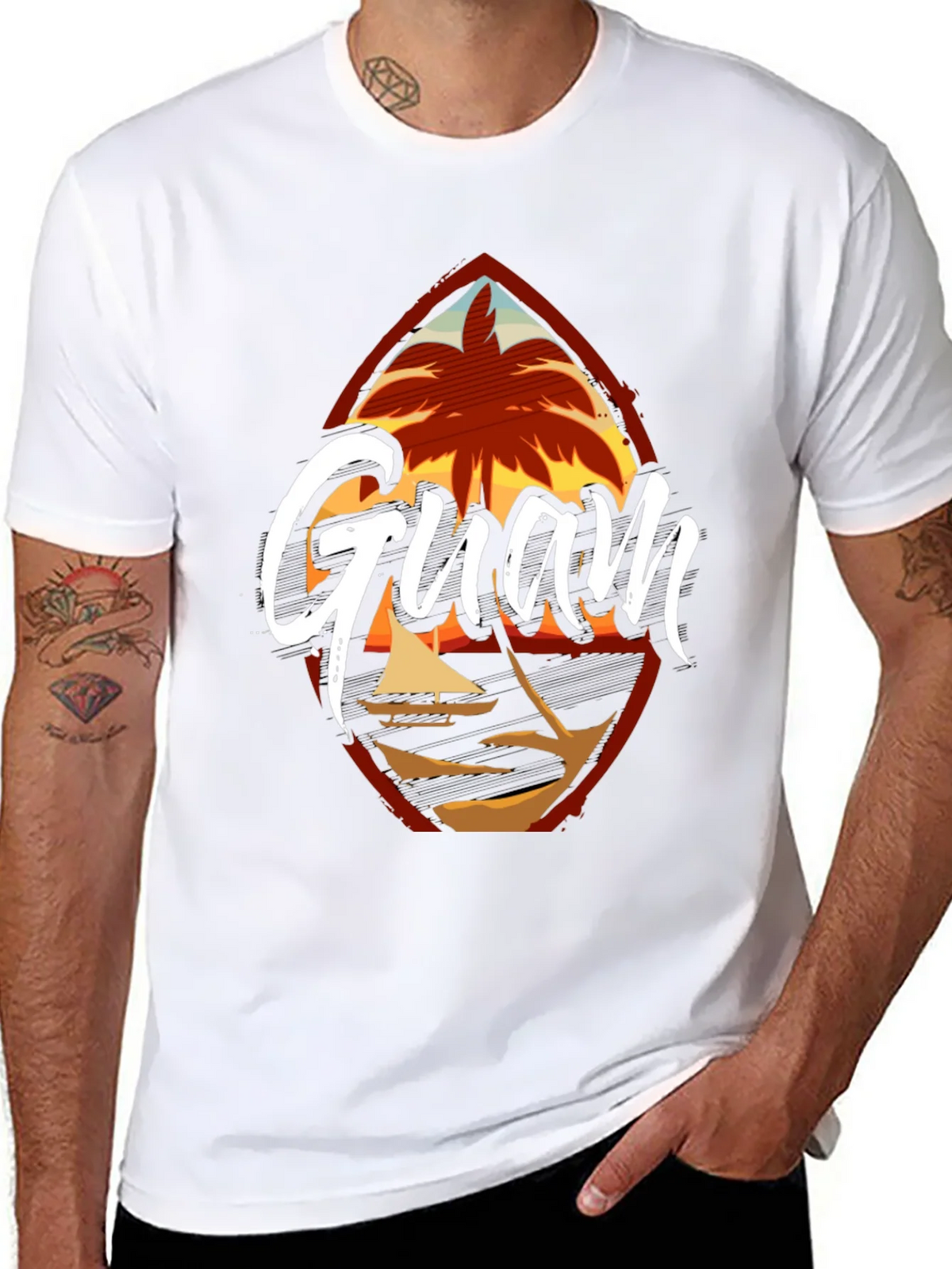 Guam Island Black T-Shirt product image 10