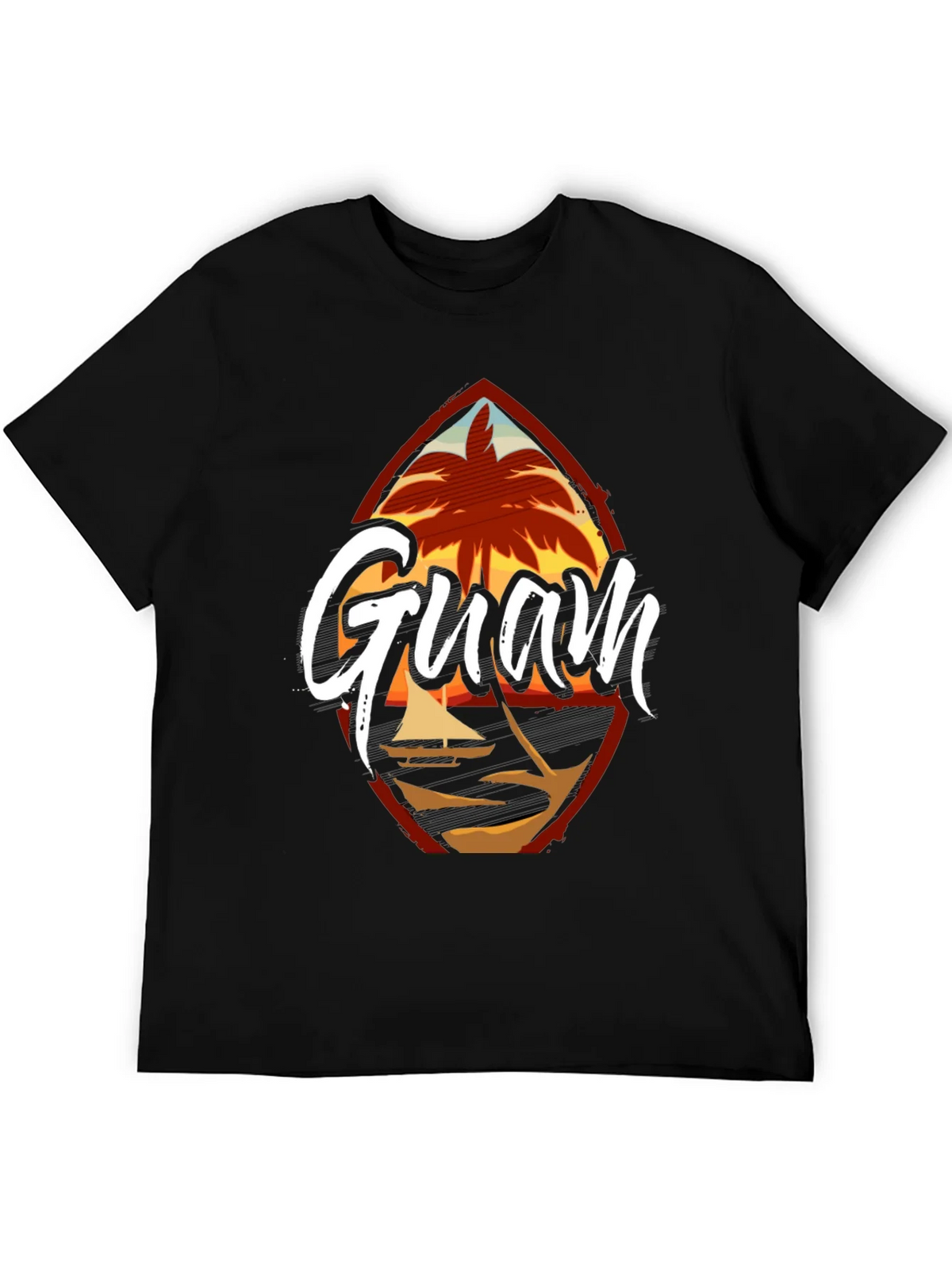 Guam Island Black T-Shirt product image 8