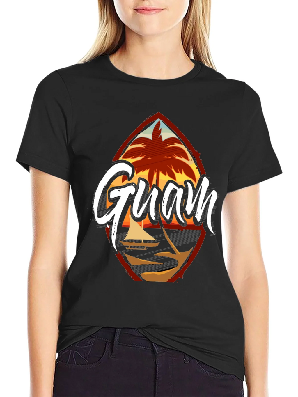 Guam Island Black T-Shirt product image 5