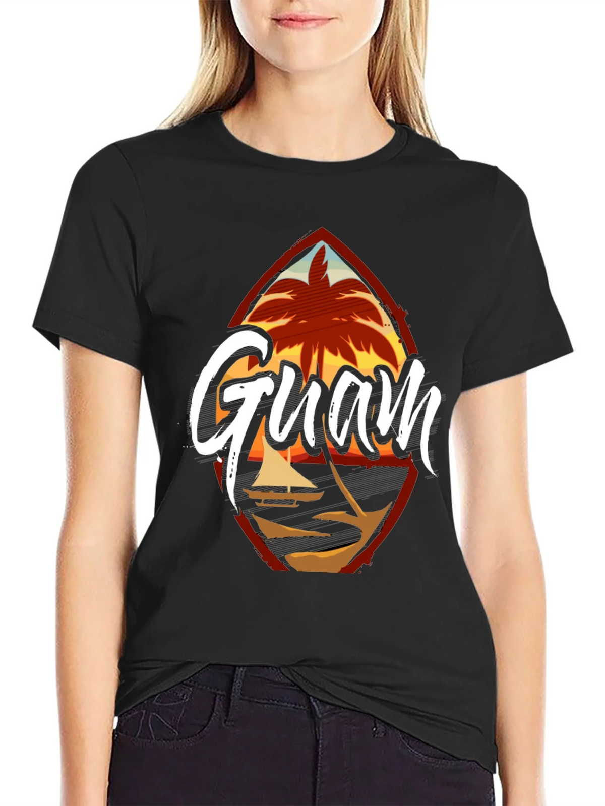 Guam Island Black T-Shirt product image 5