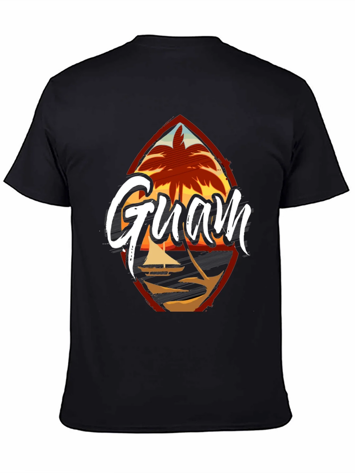 Guam Island Black T-Shirt product image 7