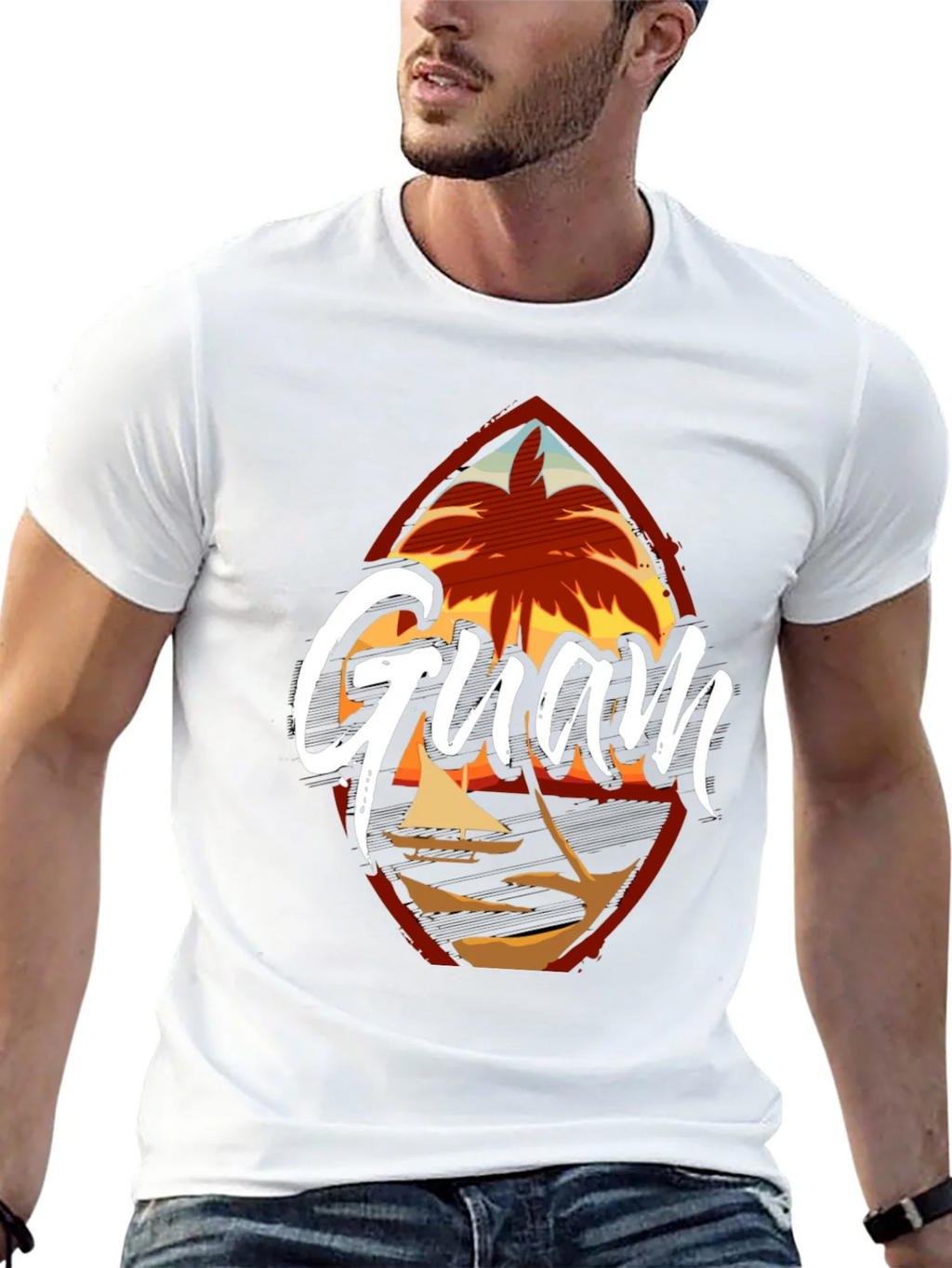 Guam Island Black T-Shirt product image 4