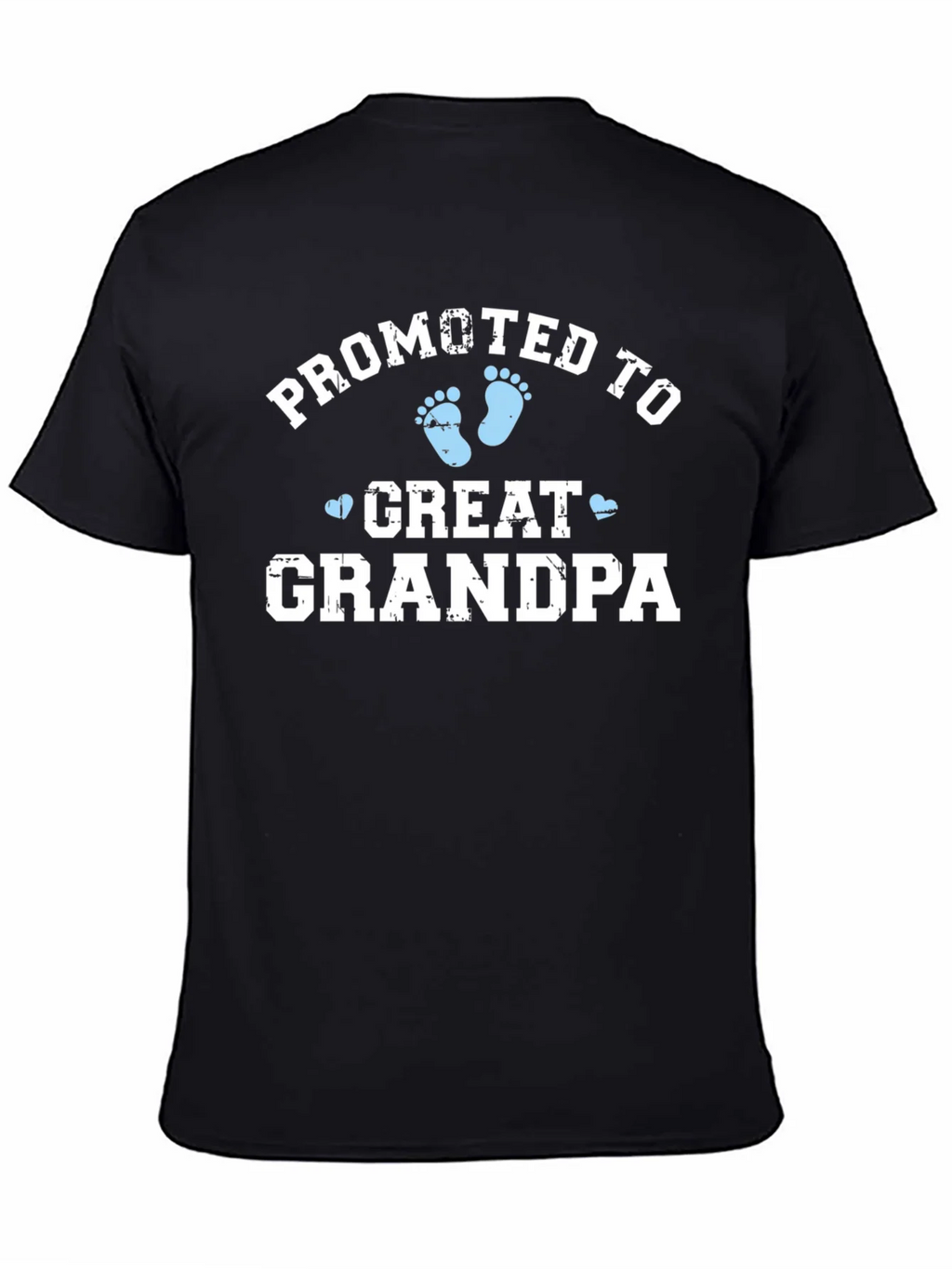 Promoted to Great Grandpa Black T-Shirt product image 7