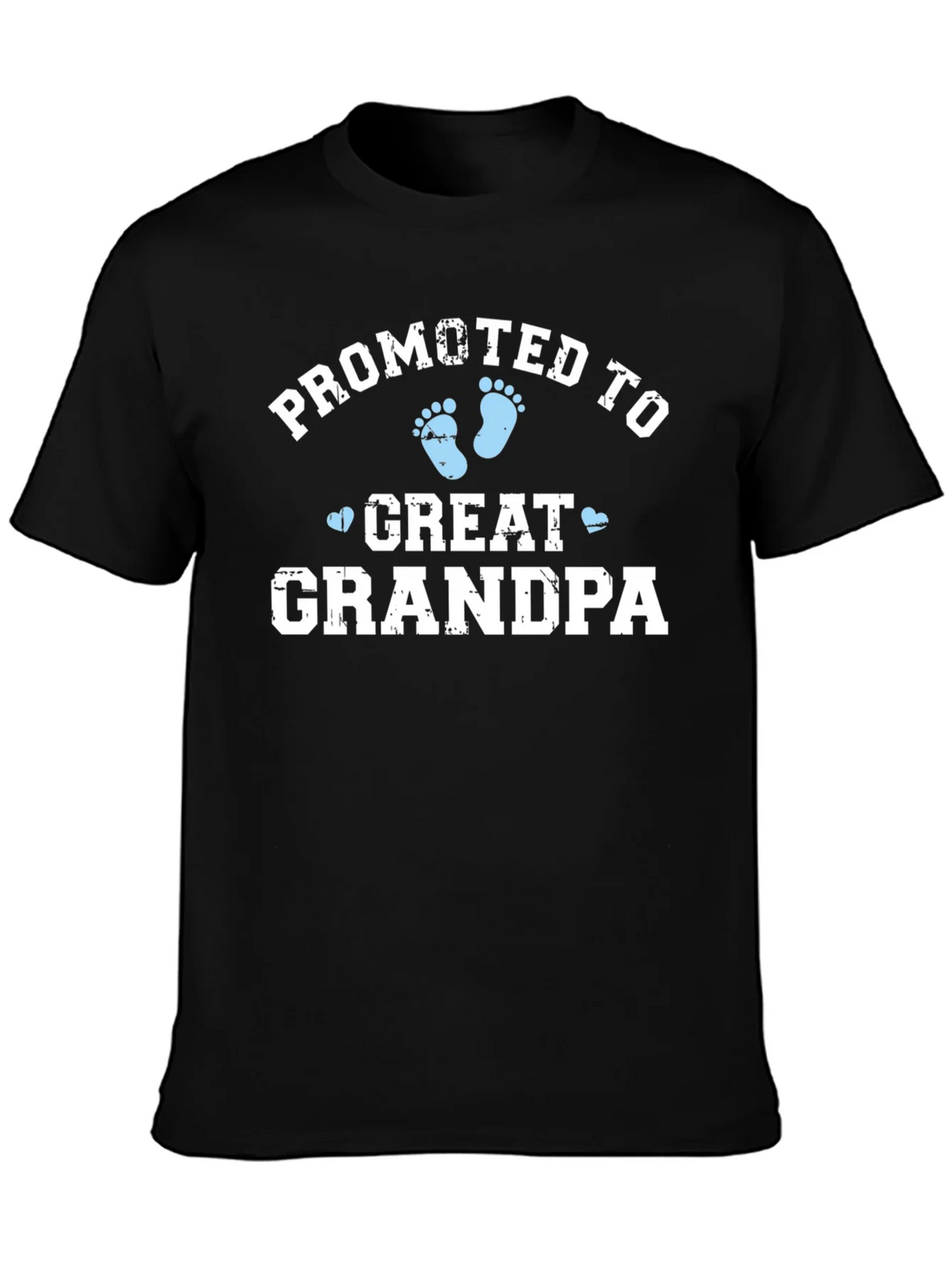 Promoted to Great Grandpa Black T-Shirt product image 6