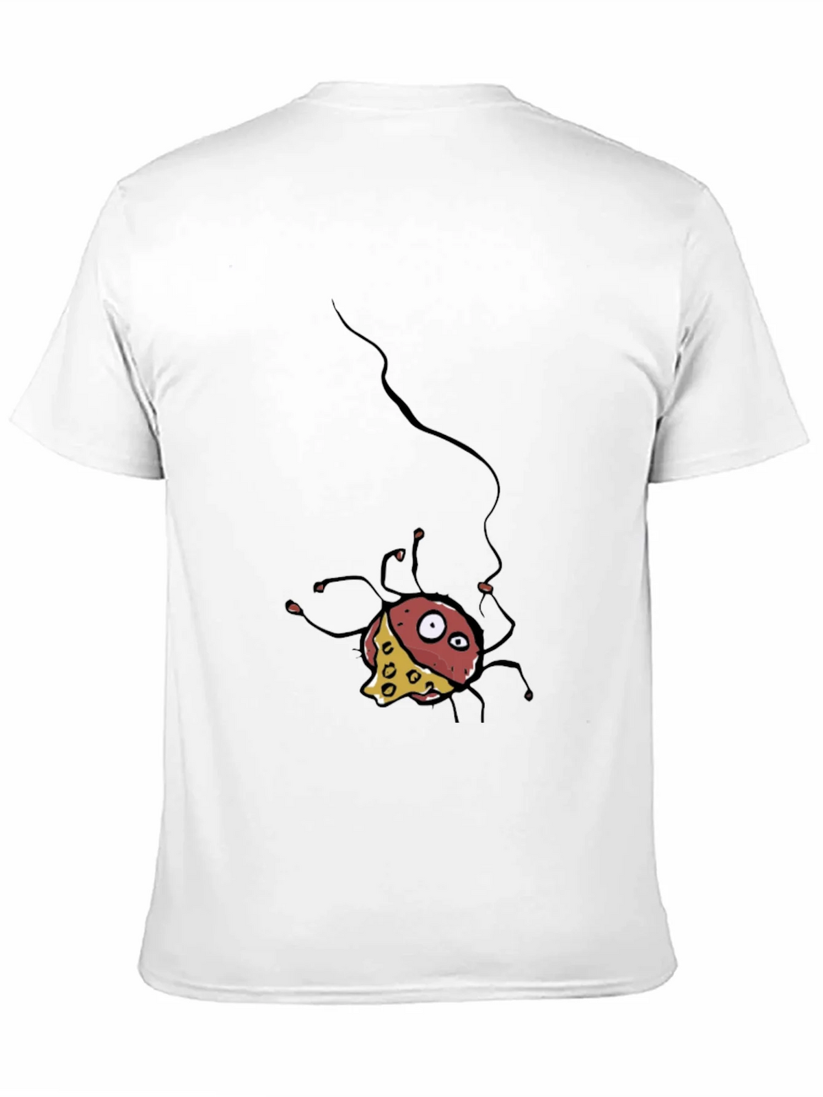 Cartoon Cheese Spider Black T-Shirt product image 2