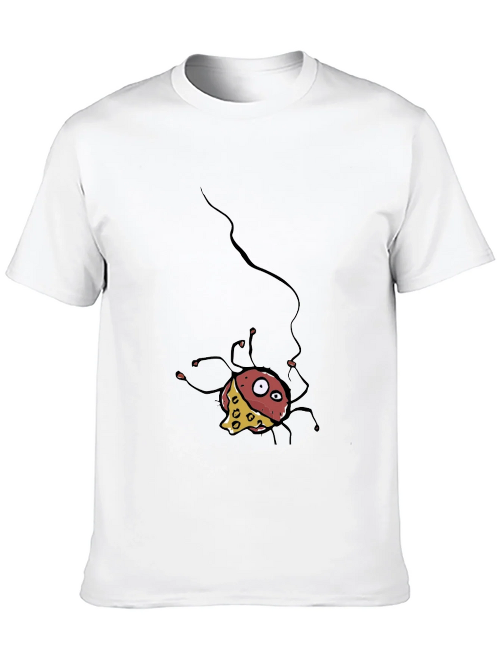 Cartoon Cheese Spider Black T-Shirt product image 12