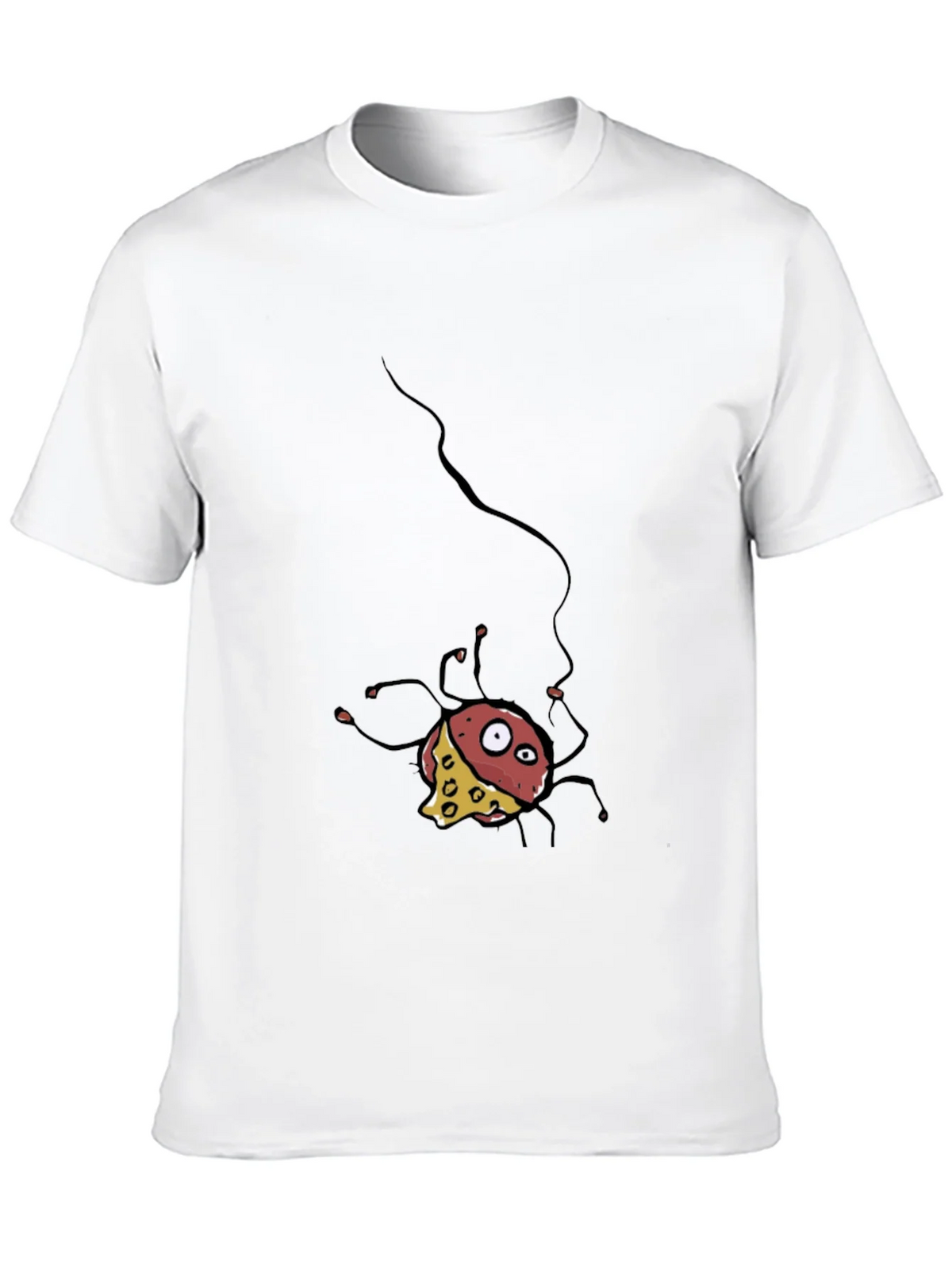 Cartoon Cheese Spider Black T-Shirt product image 12