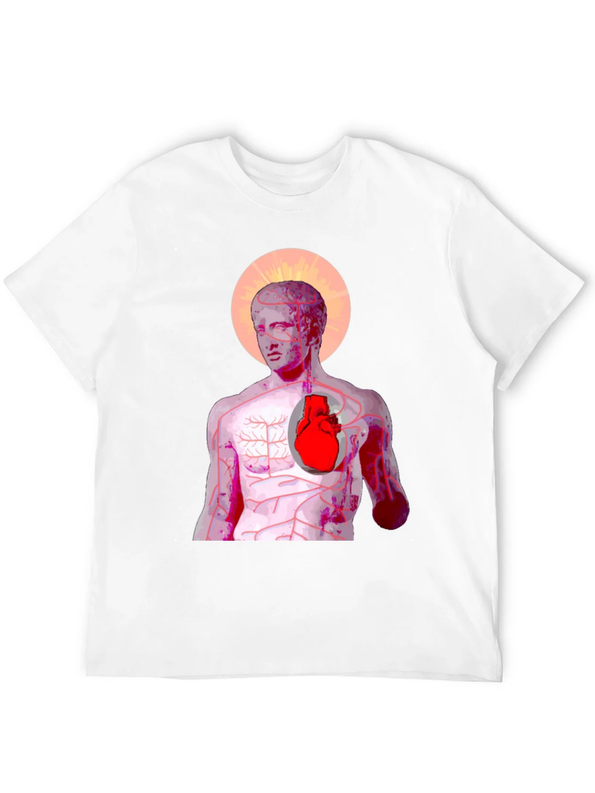 Anatomical Heart Graphic Tee - Artistic Anatomy T-Shirt product image 3
