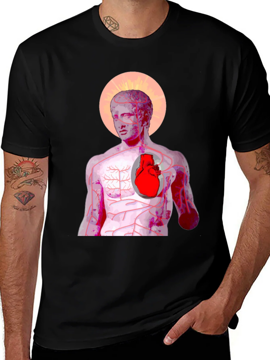 Anatomical Heart Graphic Tee - Artistic Anatomy T-Shirt product image 1