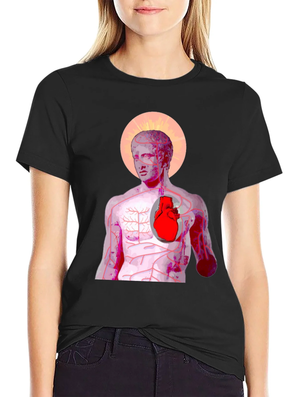 Anatomical Heart Graphic Tee - Artistic Anatomy T-Shirt product image 5
