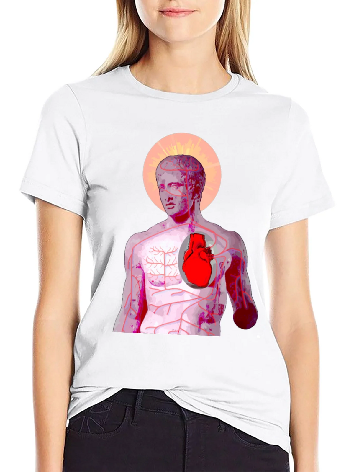 Anatomical Heart Graphic Tee - Artistic Anatomy T-Shirt product image 11