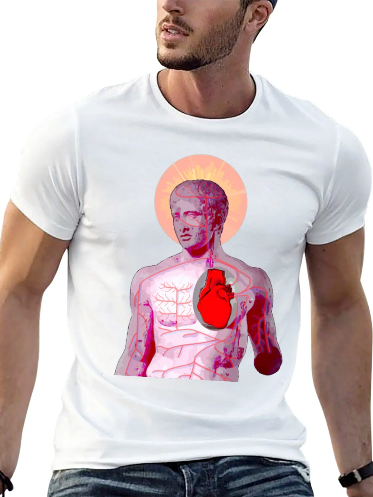 Anatomical Heart Graphic Tee - Artistic Anatomy T-Shirt product image 4