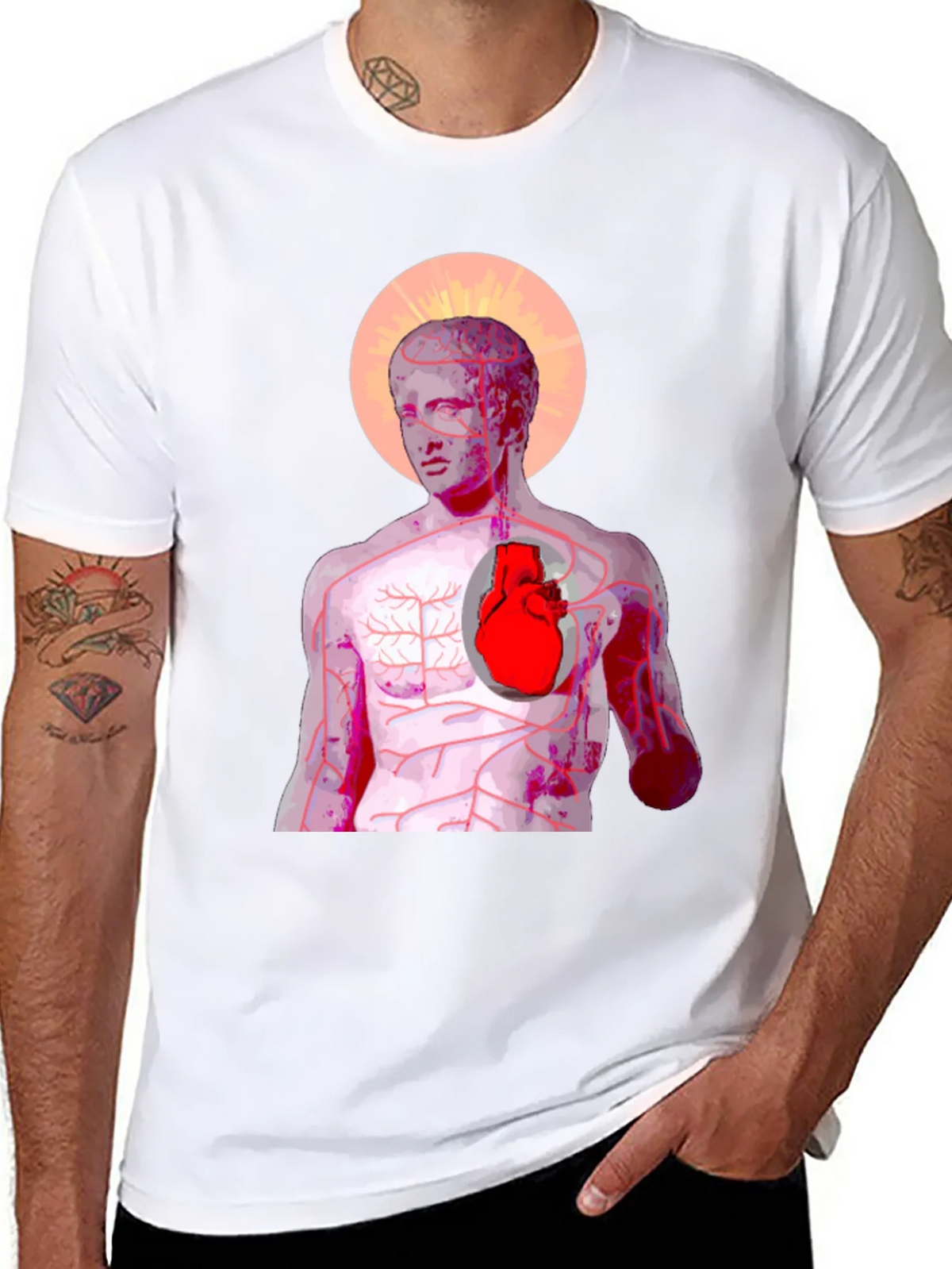 Anatomical Heart Graphic Tee - Artistic Anatomy T-Shirt product image 10