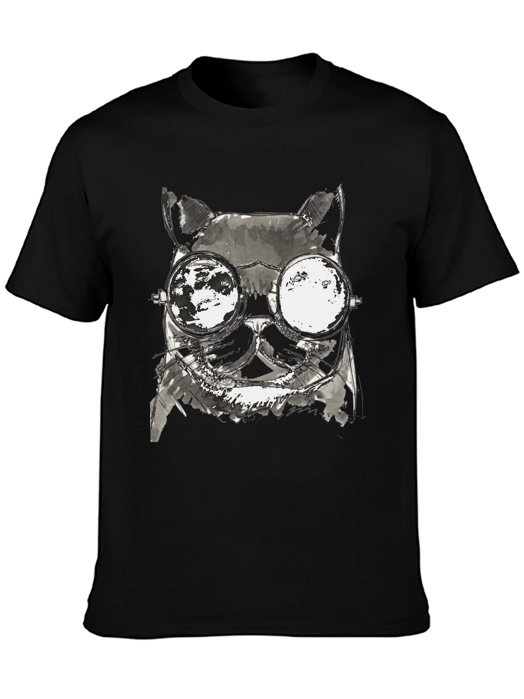 Cool Cat T-Shirt - Unisex Black Tee with Unique Graphic product image 6