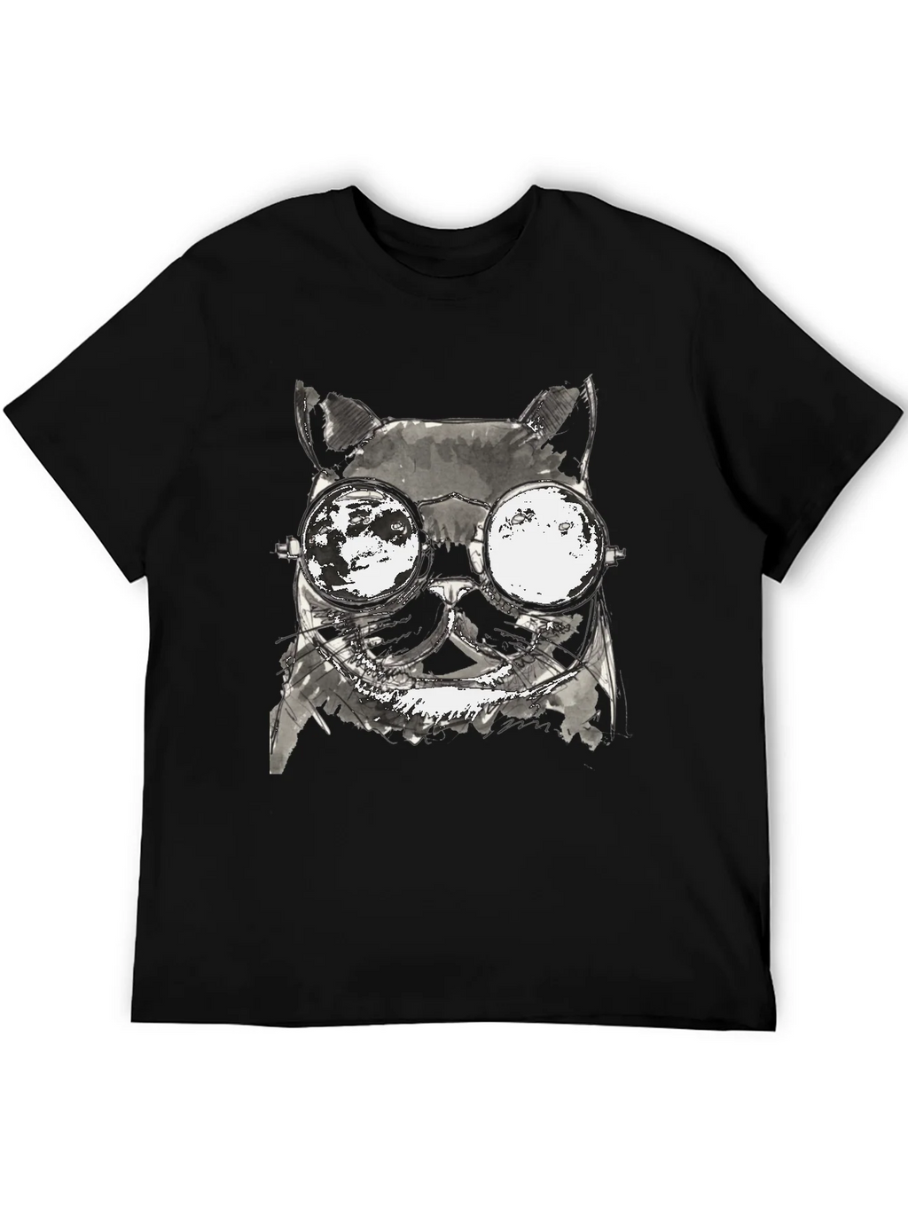 Cool Cat T-Shirt - Unisex Black Tee with Unique Graphic product image 8