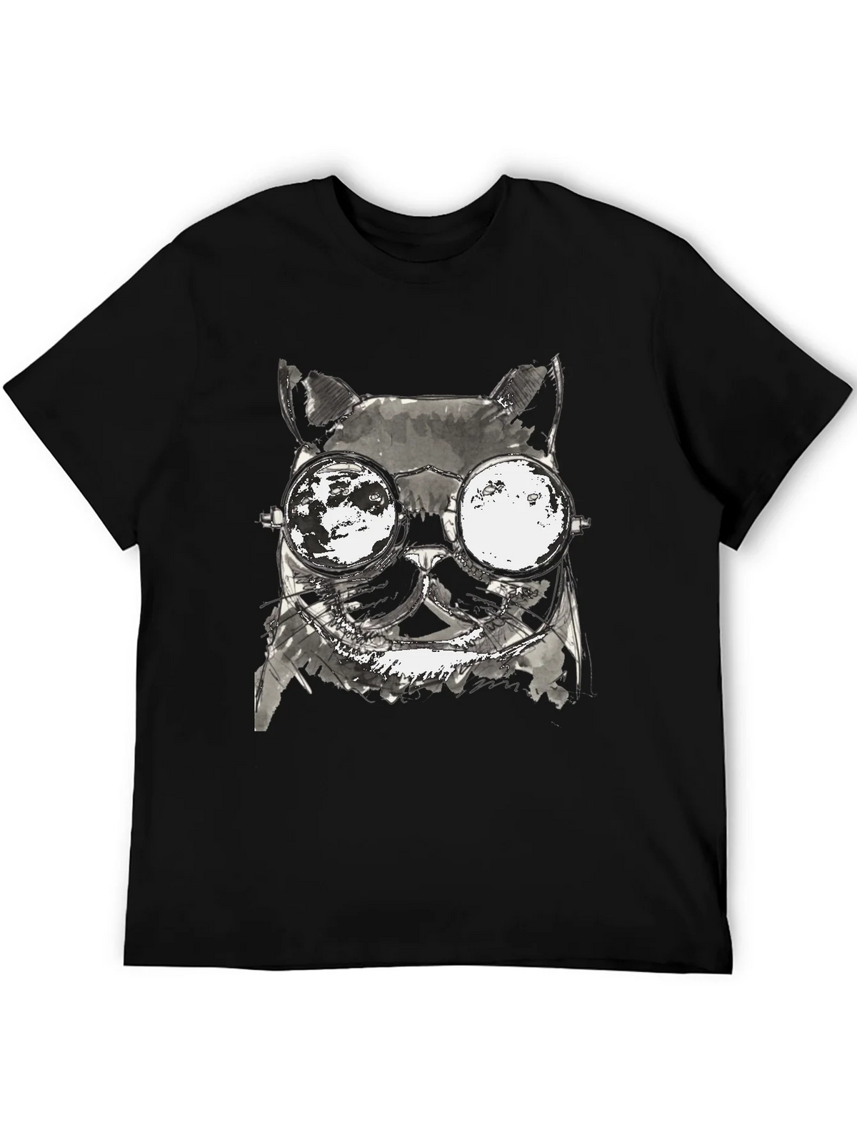 Cool Cat T-Shirt - Unisex Black Tee with Unique Graphic product image 8