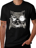 Cool Cat T-Shirt - Unisex Black Tee with Unique Graphic product image 1