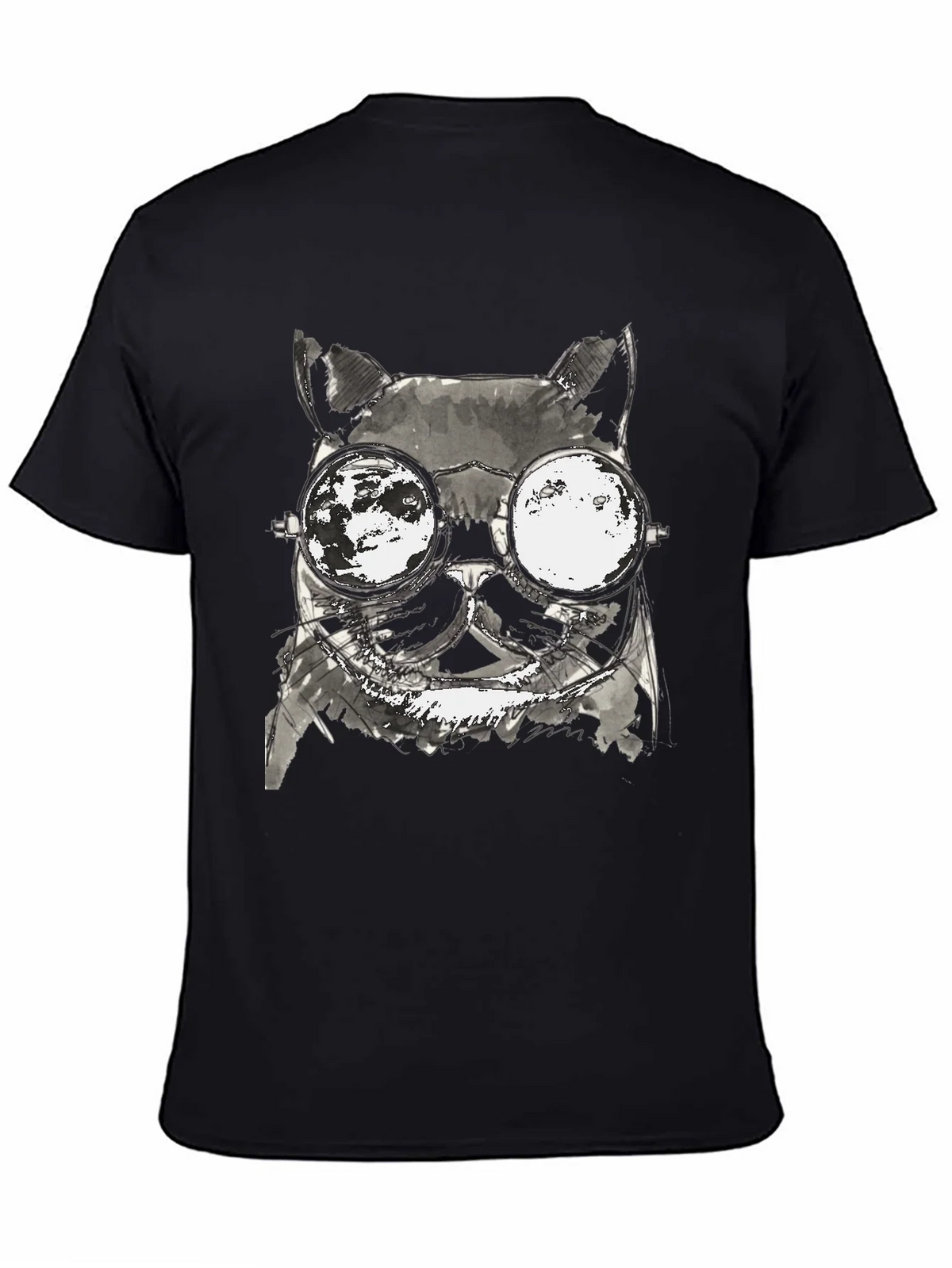Cool Cat T-Shirt - Unisex Black Tee with Unique Graphic product image 7