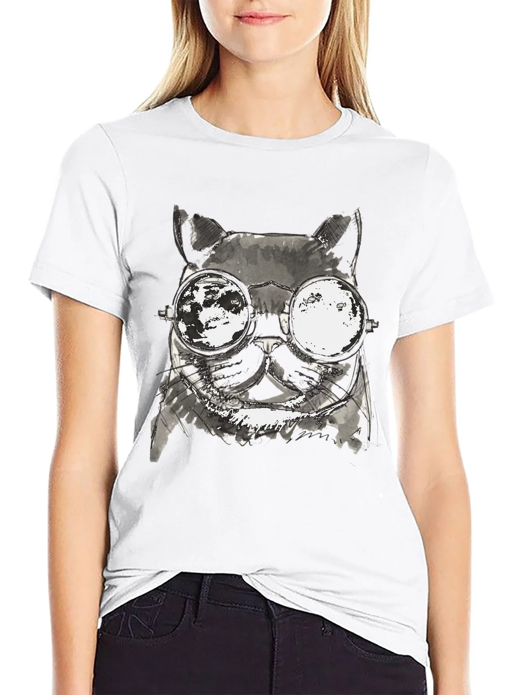 Cool Cat T-Shirt - Unisex Black Tee with Unique Graphic product image 11