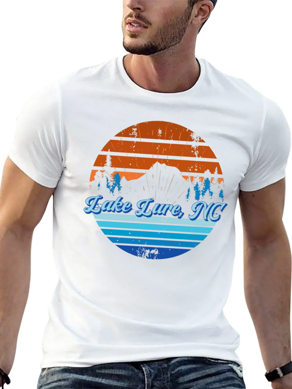 Lake Lure NC Graphic Tee - Mens Black T-Shirt product image 4