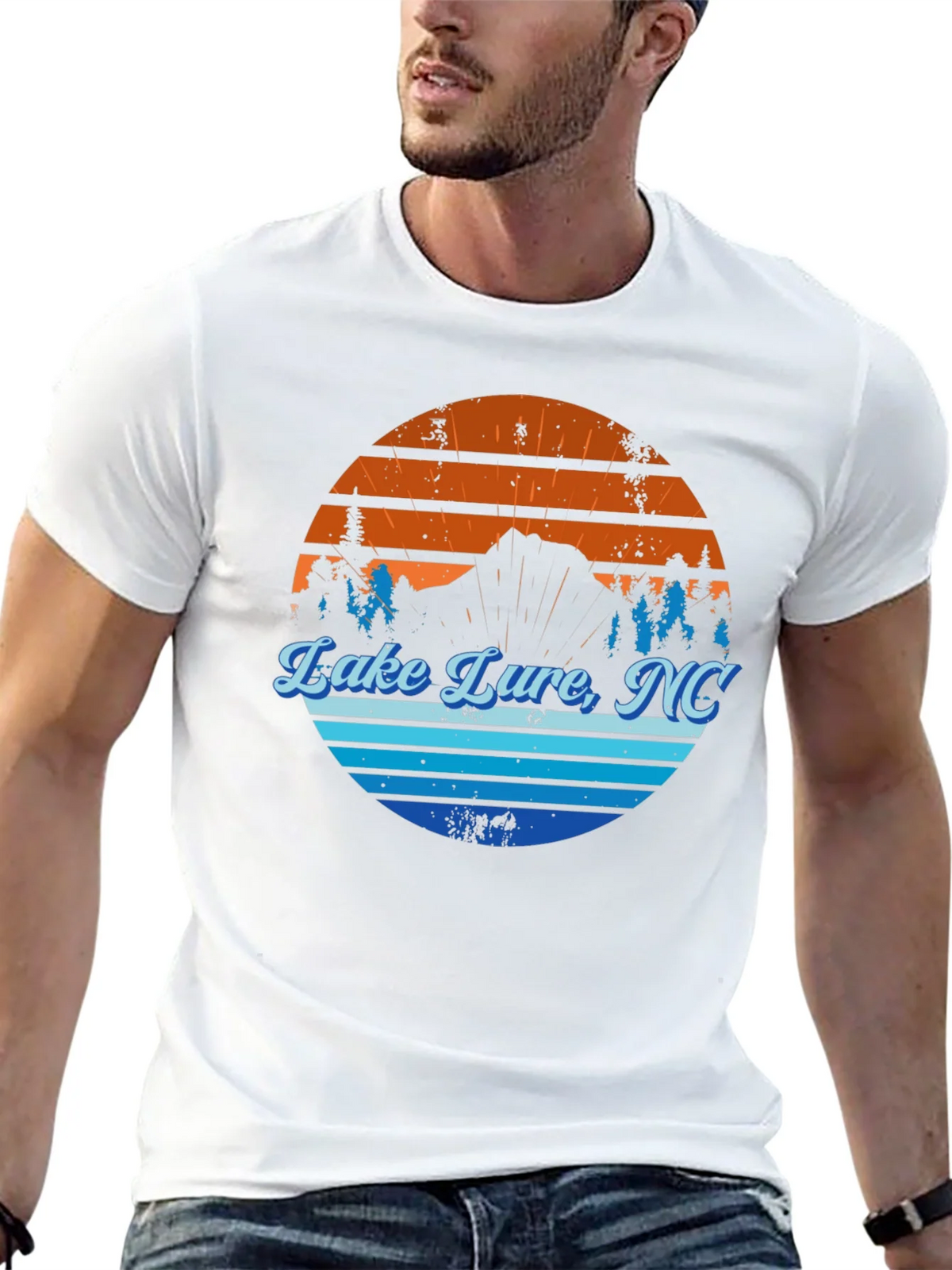 Lake Lure NC Graphic Tee - Mens Black T-Shirt product image 4