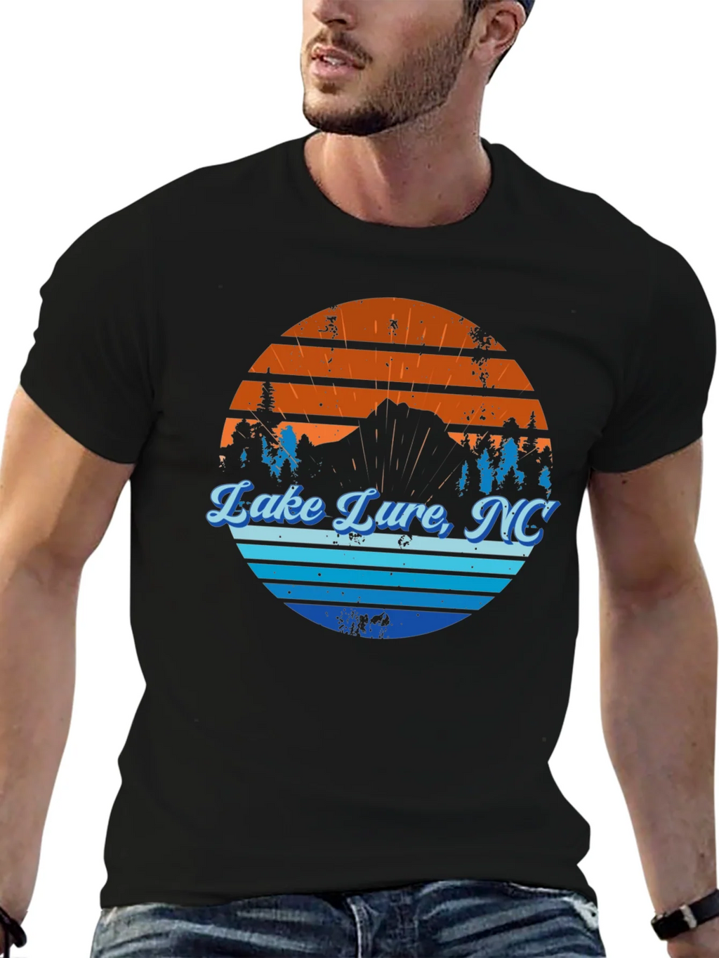 Lake Lure NC Graphic Tee - Mens Black T-Shirt product image 9