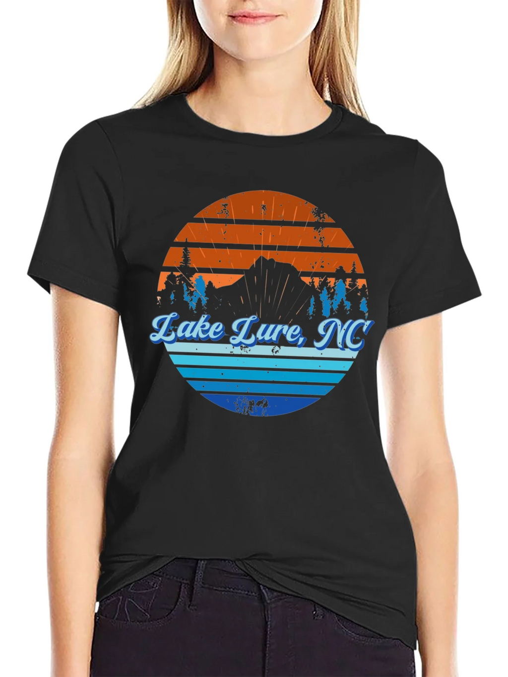 Lake Lure NC Graphic Tee - Mens Black T-Shirt product image 5
