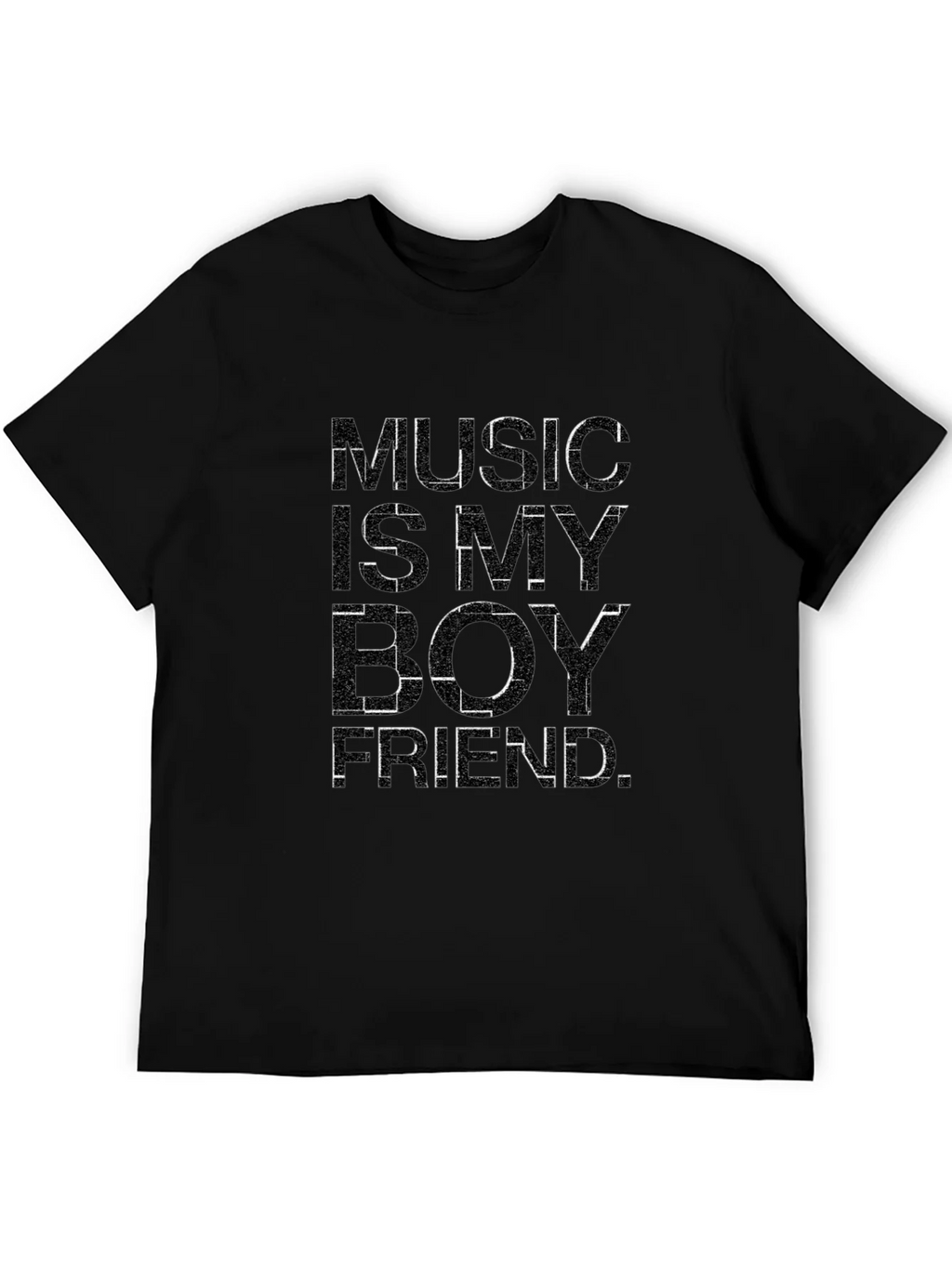Music Is My Boyfriend Black Graphic Tee product image 8