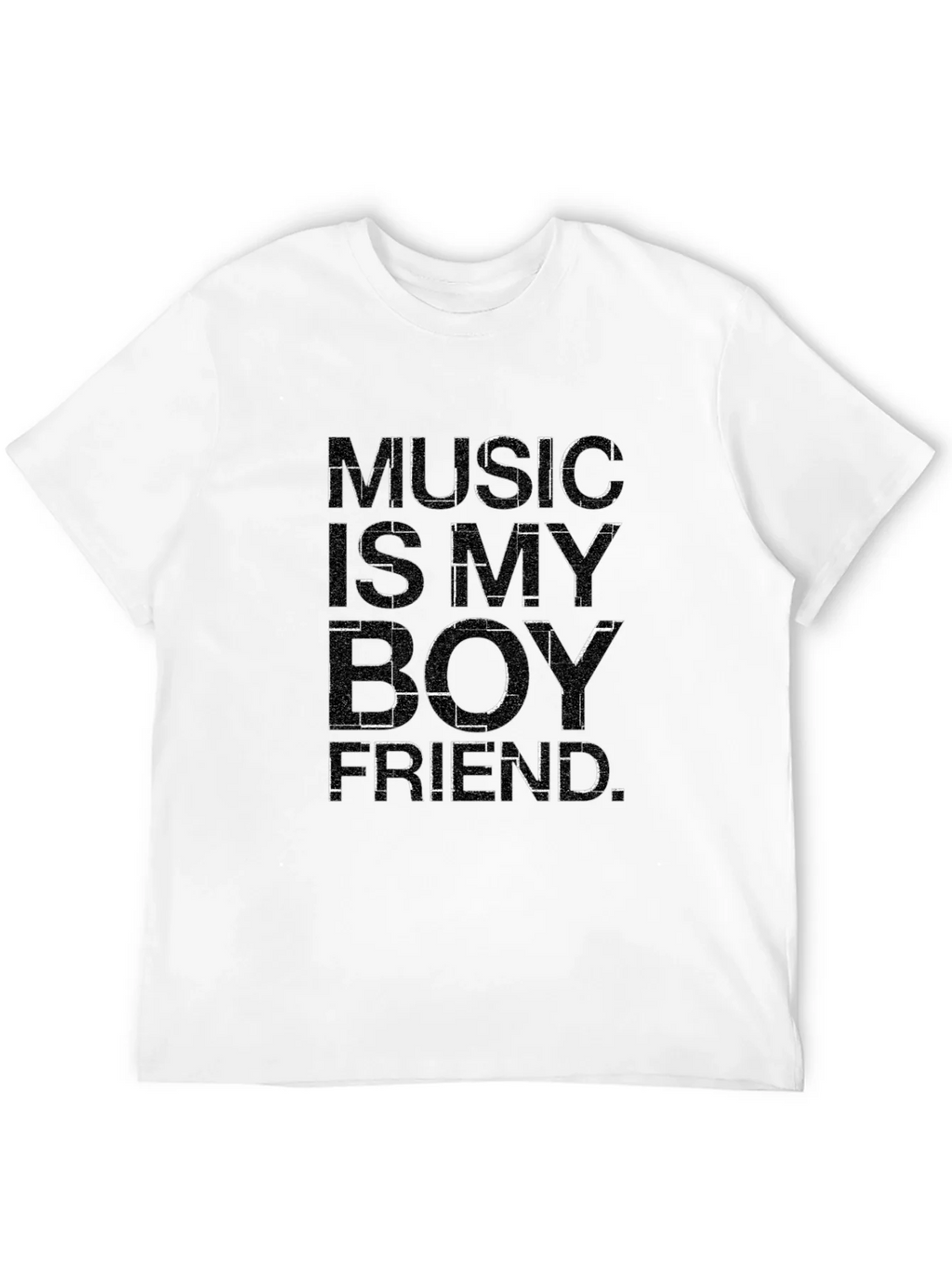 Music Is My Boyfriend Black Graphic Tee product image 3