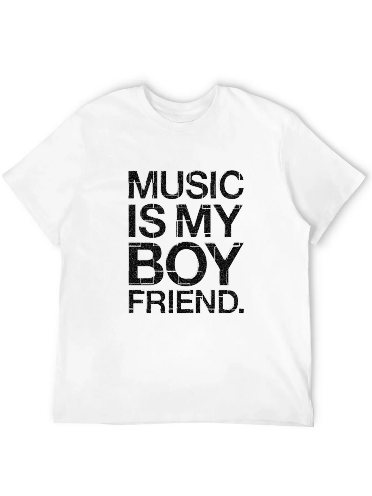 Music Is My Boyfriend Black Graphic Tee product image 3