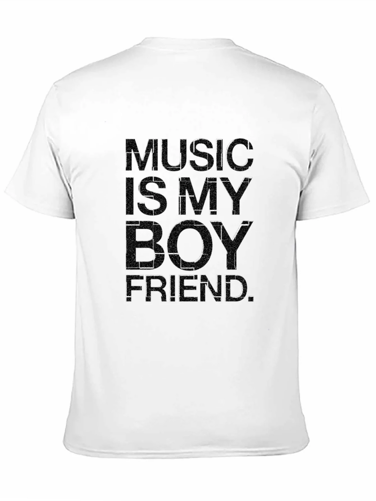 Music Is My Boyfriend Black Graphic Tee product image 2
