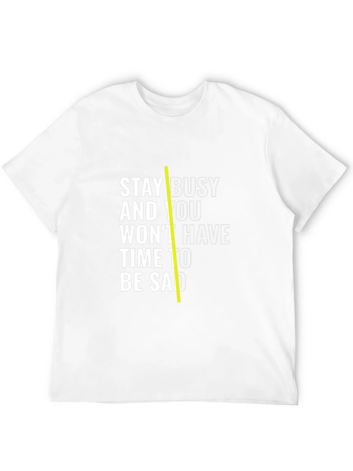 Stay Busy Black T-Shirt with Motivation Quote product image 3