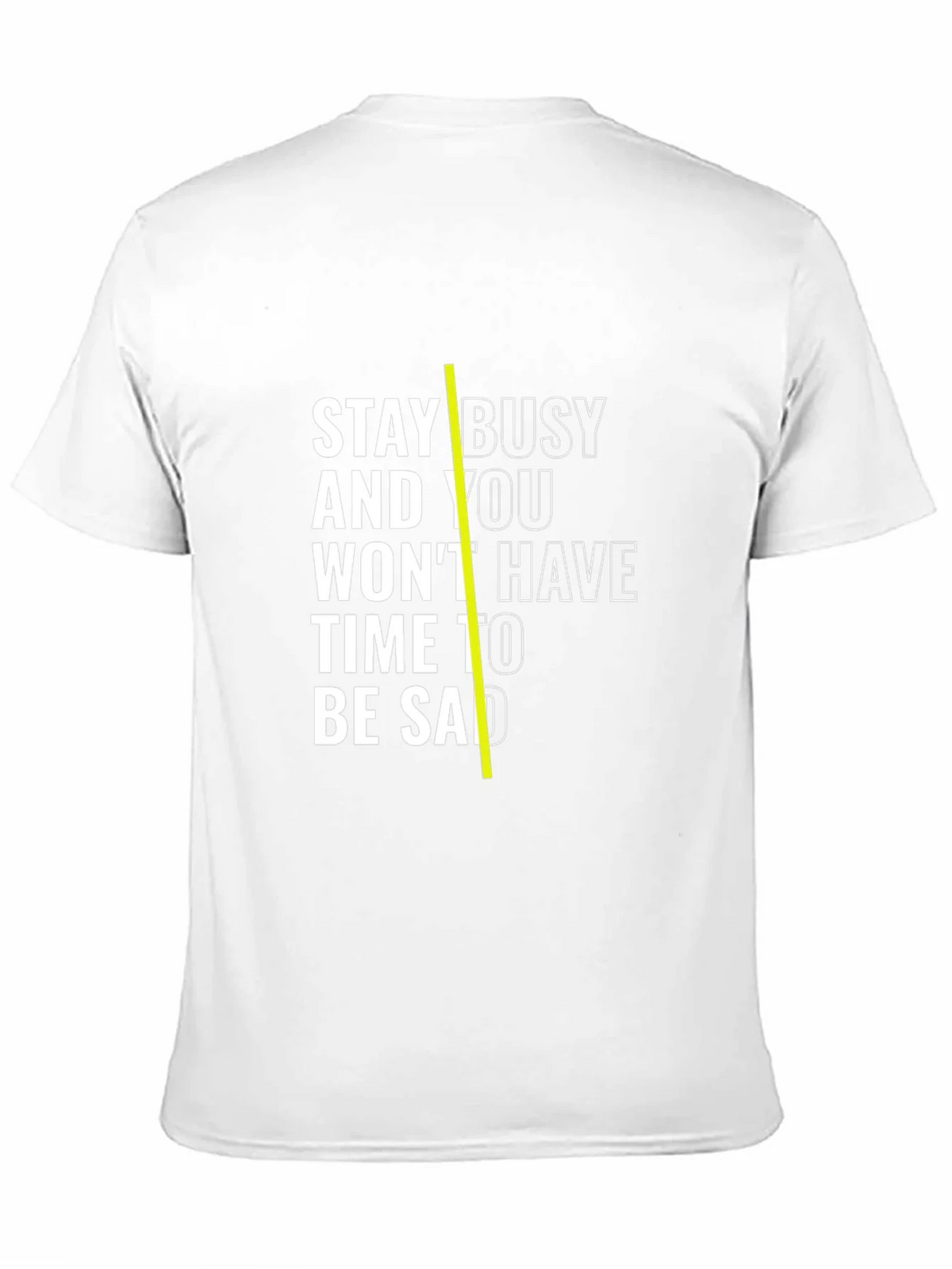 Stay Busy Black T-Shirt with Motivation Quote product image 2
