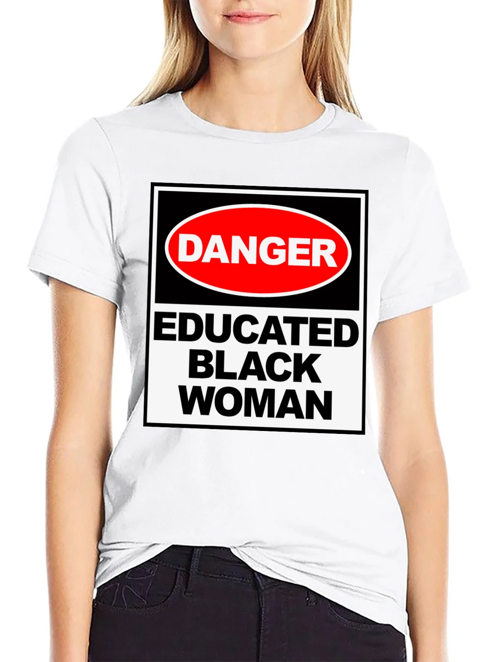 Danger Educated Black Woman Graphic Tee product image 11