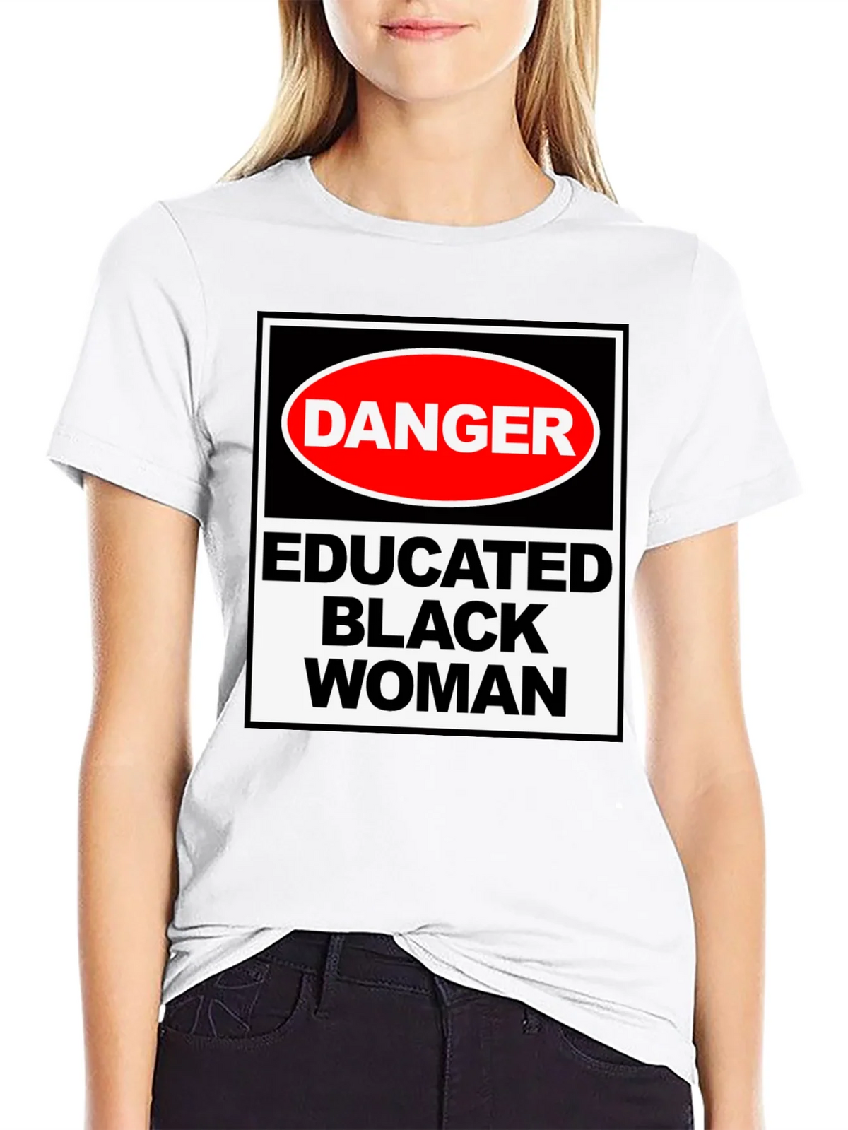 Danger Educated Black Woman Graphic Tee product image 11