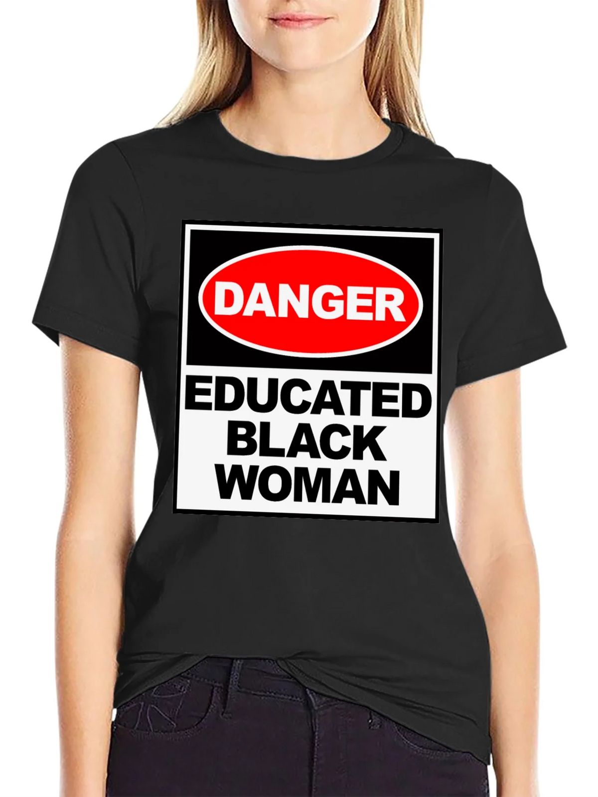 Danger Educated Black Woman Graphic Tee product image 5