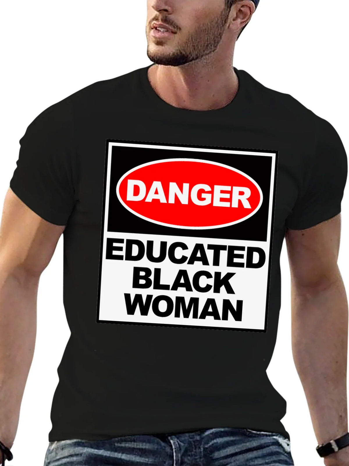 Danger Educated Black Woman Graphic Tee product image 9