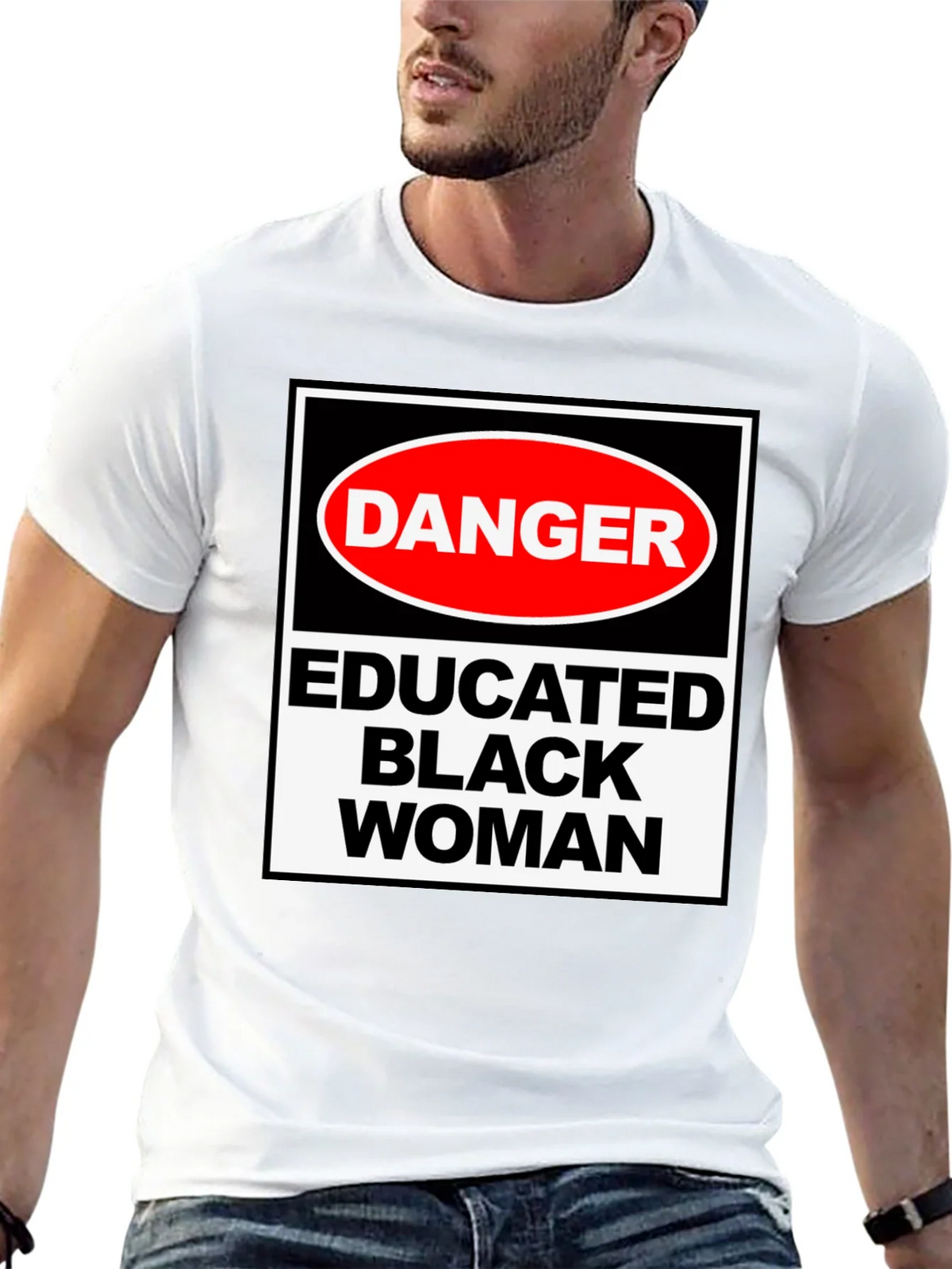 Danger Educated Black Woman Graphic Tee product image 4