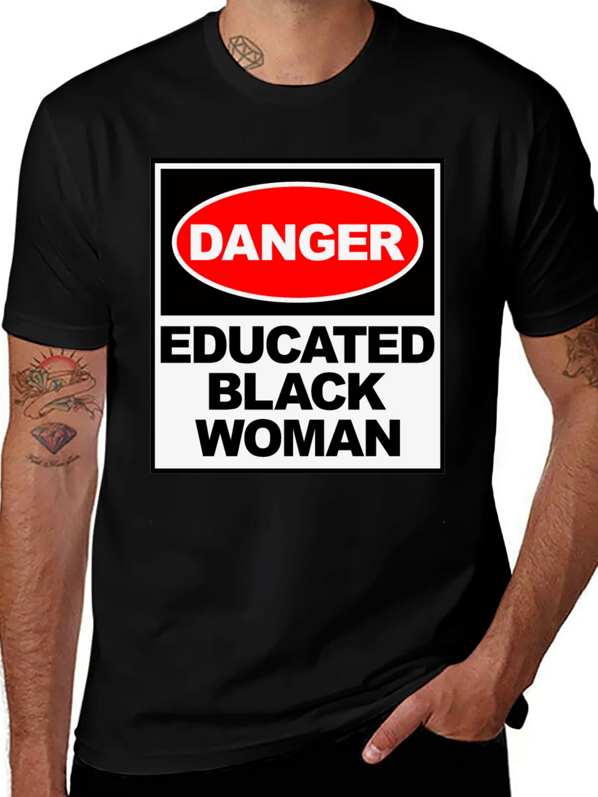Danger Educated Black Woman Graphic Tee product image 1