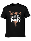 Farming Roots Graphic T-Shirt - Black product image 1