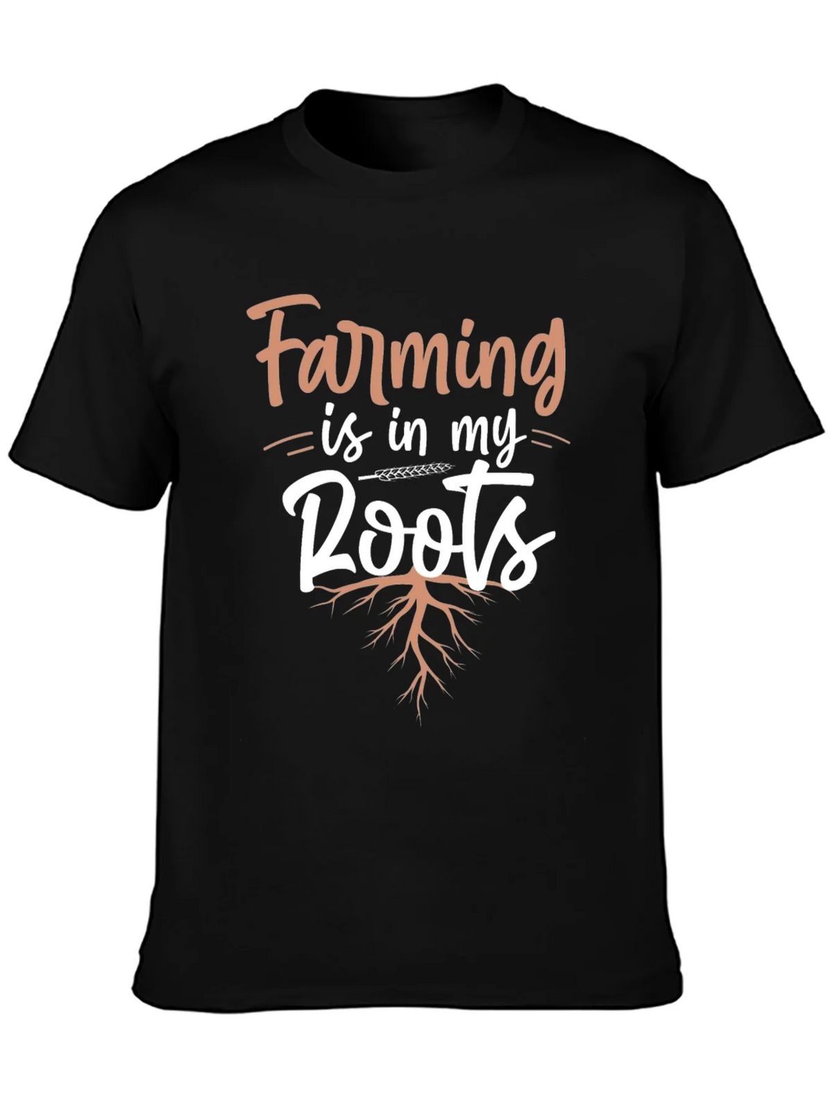 Farming Roots Graphic T-Shirt - Black product image 1