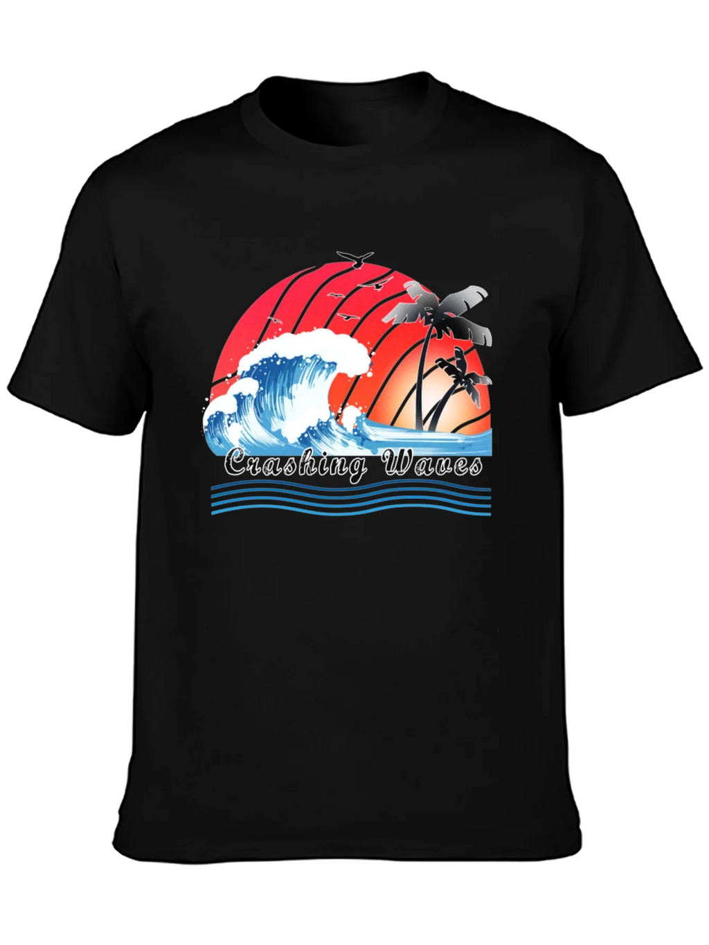 Crashing Waves Graphic Tee - Tropical Beach Vibes product image 6