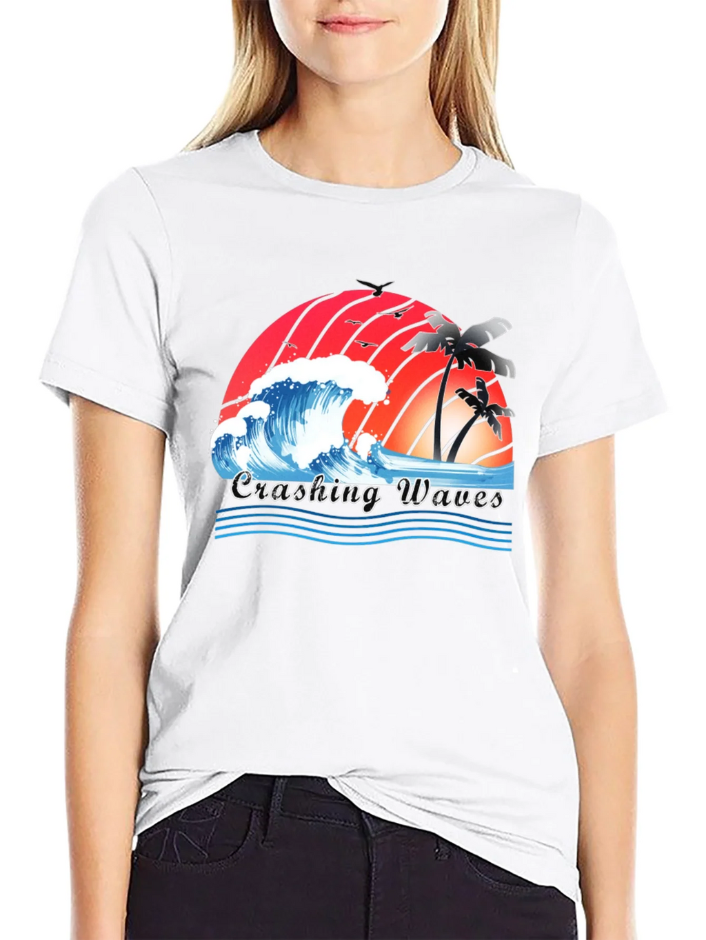 Crashing Waves Graphic Tee - Tropical Beach Vibes product image 11