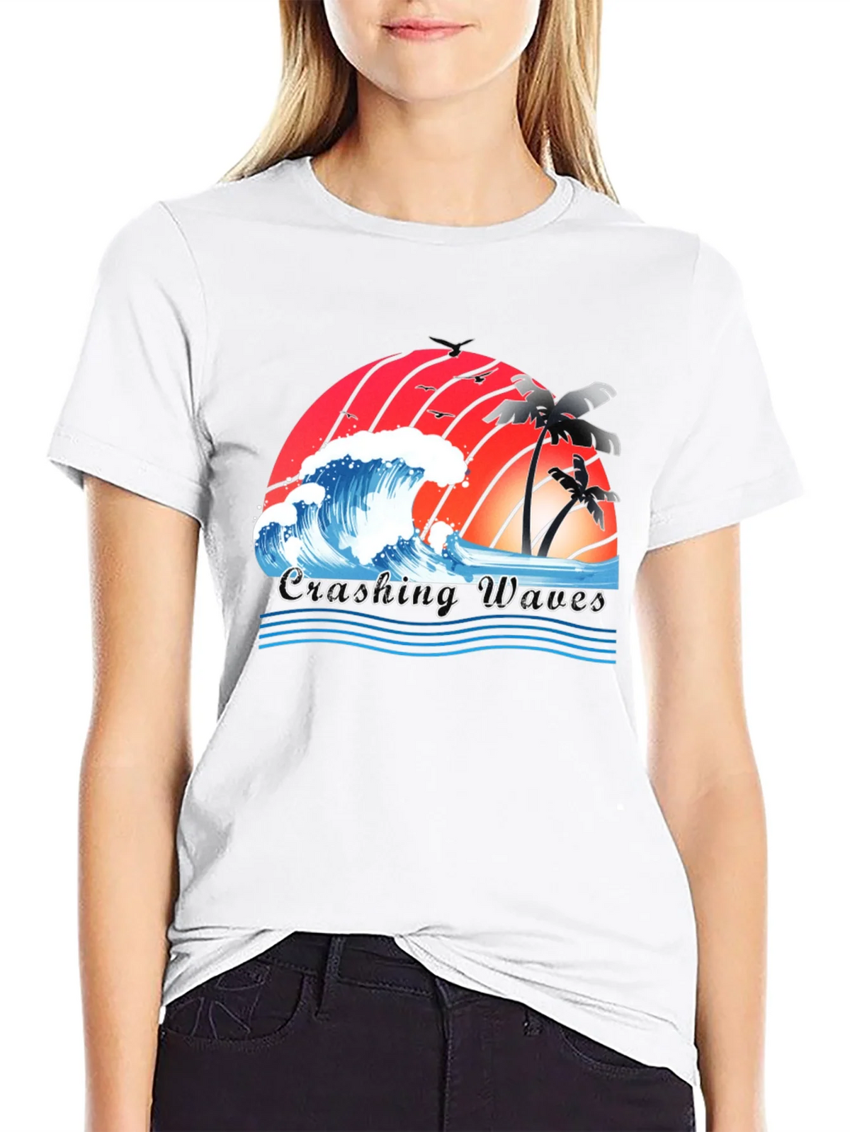Crashing Waves Graphic Tee - Tropical Beach Vibes product image 11