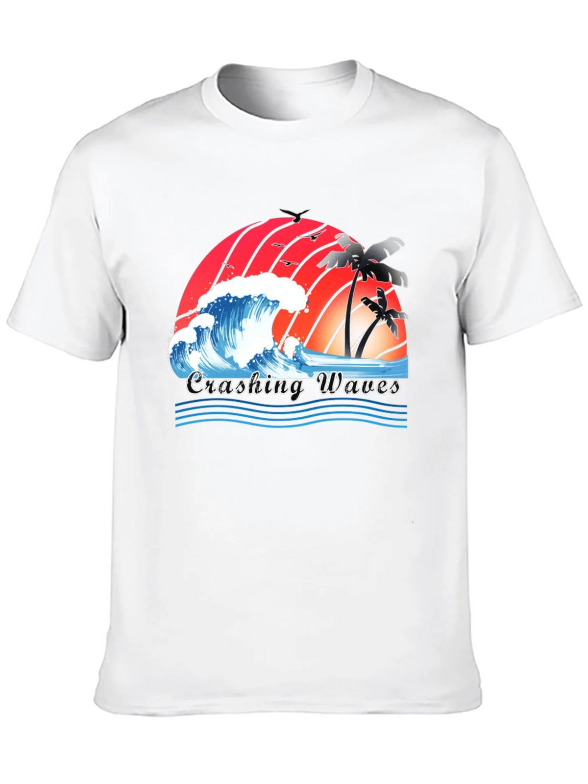 Crashing Waves Graphic Tee - Tropical Beach Vibes product image 12