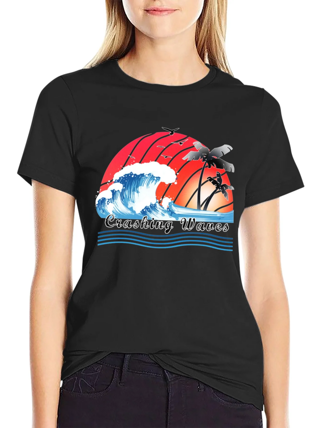 Crashing Waves Graphic Tee - Tropical Beach Vibes product image 5