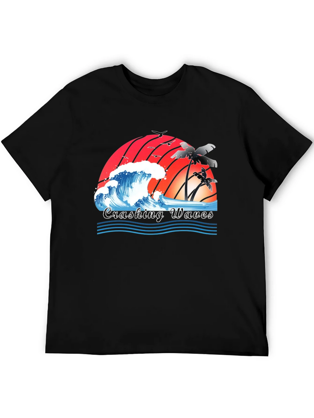 Crashing Waves Graphic Tee - Tropical Beach Vibes product image 8