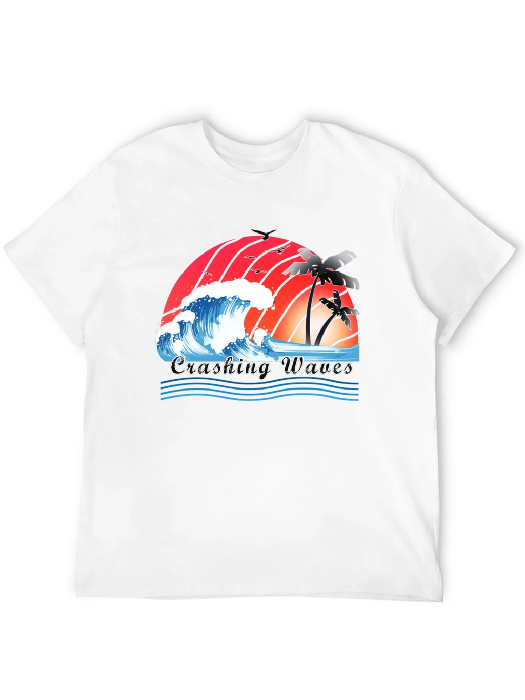Crashing Waves Graphic Tee - Tropical Beach Vibes product image 3
