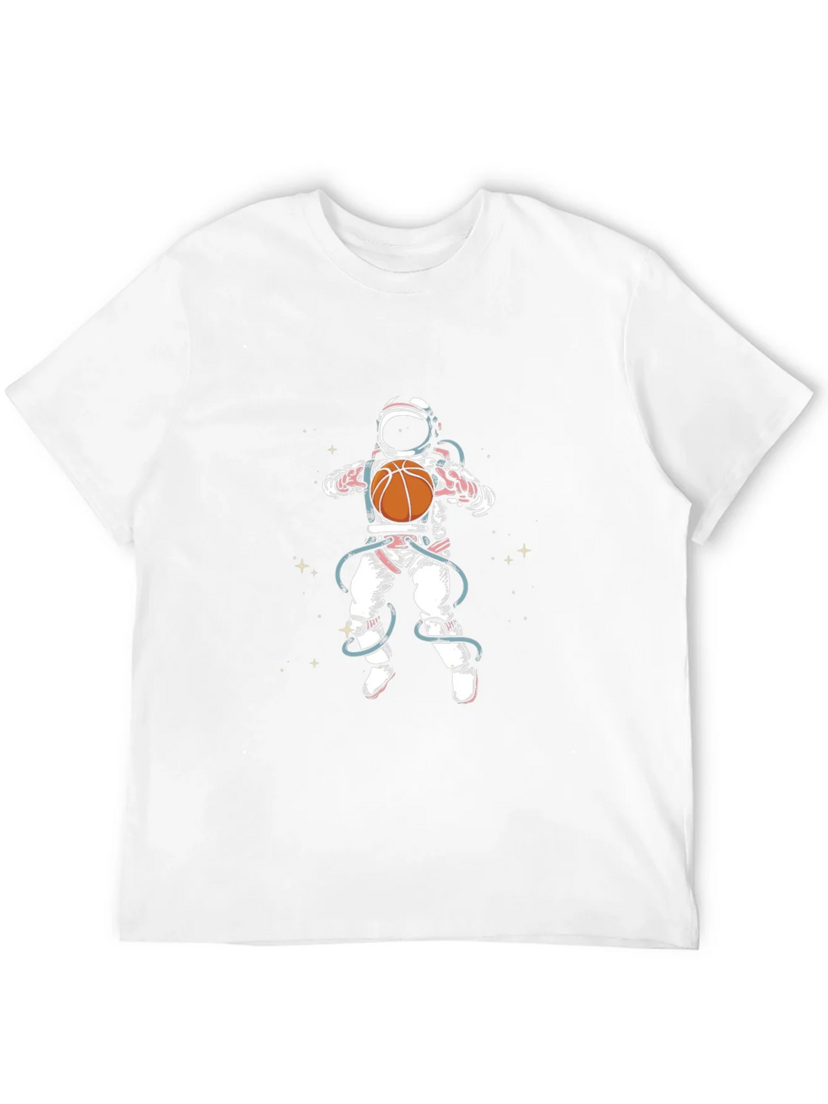 Astronaut Basketball Graphic Tee - Black Cotton Blend product image 3