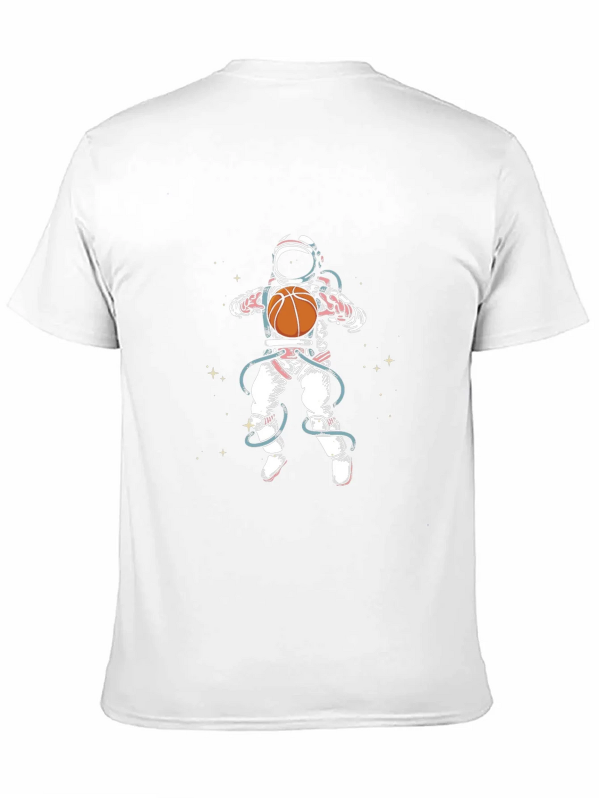 Astronaut Basketball Graphic Tee - Black Cotton Blend product image 2